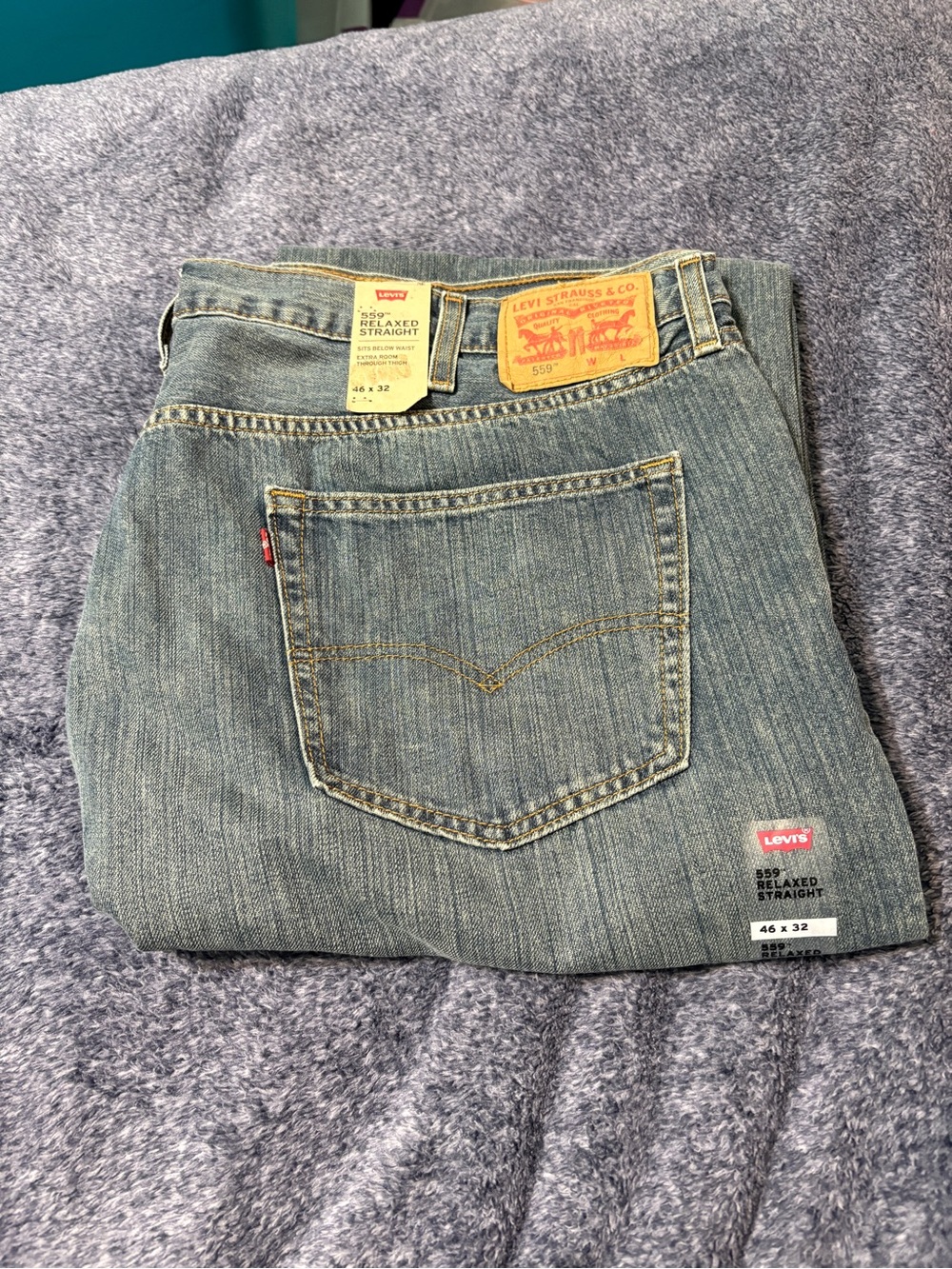 NWT Levi's 559 Relaxed Straight Men’s Jeans - Blue